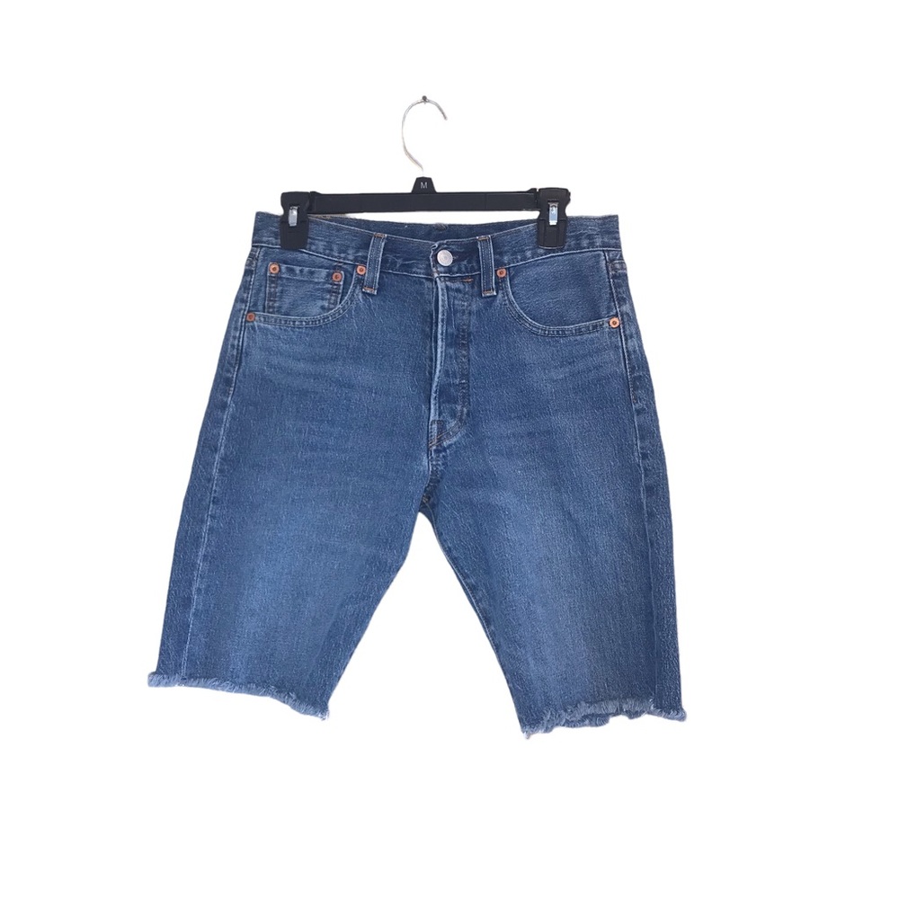Levi's 501 Button Fly Raw Hem Denim Shorts Size 30 Made in Egypt WPL 423 premium